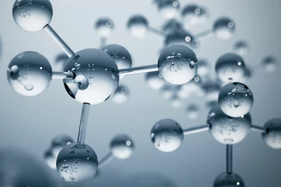 Peptide-Therapy-Doctor A 3D illustration of blue-gray toned water molecules, representing peptide therapy from Dr. Noelani Rodriguez in San Diego.